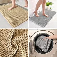 Load image into Gallery viewer, Linen Woven Bath Mat Quick Dry Super Absorbent Waffle Floor Mat