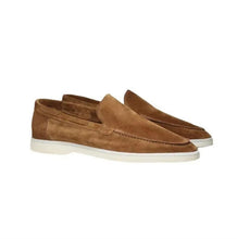 Load image into Gallery viewer, Slip-On Suede Loafers with Hand Stitched Craftsmanship and Padded Collar