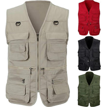 Load image into Gallery viewer, Mens Quick Dry Utility Vest with Zippered Pockets and Mesh Lining for Outdoor Hiking