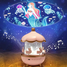Load image into Gallery viewer, Carousel Projector Night Light With Bluetooth Speaker