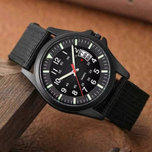 Load image into Gallery viewer, Quartz Watch with Date Display and Luminous Hands, Water Resistant Nylon Band