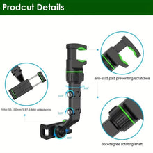 Load image into Gallery viewer, Rearview Mirror Phone Holder with 360 Degree Rotation and Silicone Grip for 4 to 6.5in Phones