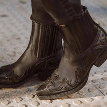 Load image into Gallery viewer, Womens Pointed Toe Western Boots with Embroidered Shaft and Cushioned Insole