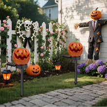 Load image into Gallery viewer, Solar Pumpkin Pathway Lights with Warm White LED and Automatic Dusk Sensor