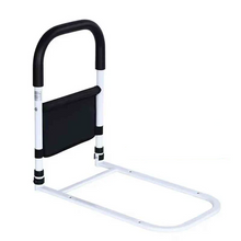 Load image into Gallery viewer, Steel Bedside Support Handle with Padded Hand Grip and Strap Mount for Home Bedrooms