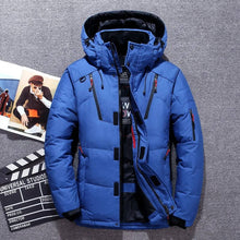 Load image into Gallery viewer, Mens Insulated Duck Down Winter Parka with Storm Cuffs