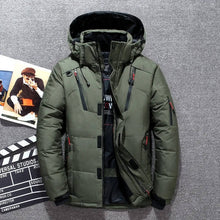 Load image into Gallery viewer, Mens Insulated Duck Down Winter Parka with Storm Cuffs