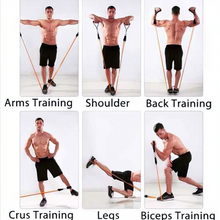 Load image into Gallery viewer, Home Fitness Resistance Bands 12 piece Set