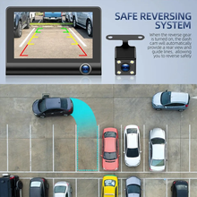 Load image into Gallery viewer, 4" Touch Screen Front and Rear Dash Cam