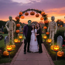 Load image into Gallery viewer, Solar Pumpkin Pathway Lights with Warm White LED and Automatic Dusk Sensor