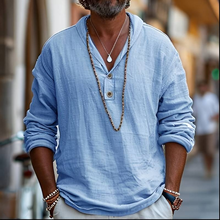 Load image into Gallery viewer, Men's Linen Shirt Popover