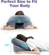 Load image into Gallery viewer, Face Down Pillow for Comfortable Face-Down Resting and Relaxation