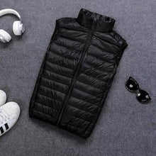 Load image into Gallery viewer, Down Vest with Full Zip Closure and Stand Up Collar for Men