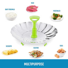 Load image into Gallery viewer, 9-inch Stainless Steel Lotus Food Steamer