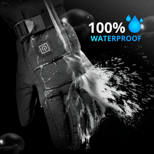 Load image into Gallery viewer, Rechargeable Heated Winter Gloves with Touchscreen Fingertips and Wrist Straps for Cold Weather