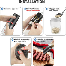 Load image into Gallery viewer, Gravity Electric Salt and Pepper Grinder