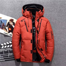 Load image into Gallery viewer, Mens Insulated Duck Down Winter Parka with Storm Cuffs