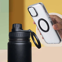 Load image into Gallery viewer, Insulated Stainless Steel Water Bottle with Phone Holder – 750ml