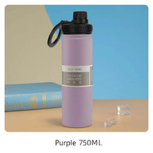 Load image into Gallery viewer, Insulated Stainless Steel Water Bottle with Phone Holder – 750ml