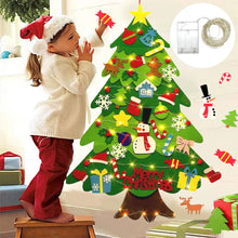 Load image into Gallery viewer, DIY Felt Christmas Tree with Felt Christmas Ornaments
