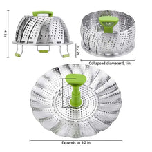 Load image into Gallery viewer, 9-inch Stainless Steel Lotus Food Steamer