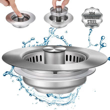 Load image into Gallery viewer, Stainless Steel Kitchen Sink Strainer