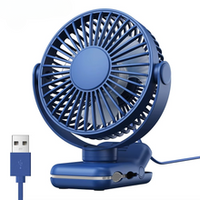 Load image into Gallery viewer, USB Clip-On Desk Fan with Quiet Brushless Motor and Strong Clamp – Portable Mini Personal Cooling Fan