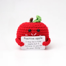 Load image into Gallery viewer, Charming Handmade Crochet Hedgehog Doll with Positivity Affirmation Card