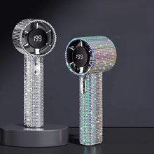 Load image into Gallery viewer, Diamond-Embellished Portable Fan with 199 Speed Settings and Type-C Recharge