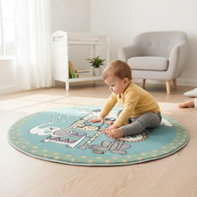 Load image into Gallery viewer, Soft Round Cartoon Baby Play Mat for Nursery and Living Room