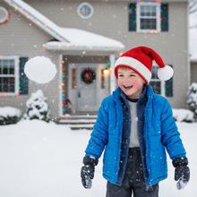 Load image into Gallery viewer, Knitted Christmas Beanie with Pompom for Adults and Kids