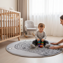 Load image into Gallery viewer, Soft Round Cartoon Baby Play Mat for Nursery and Living Room