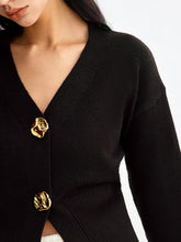 Load image into Gallery viewer, Button Front Knit Cardigan with Regular Fit and Medium Stretch
