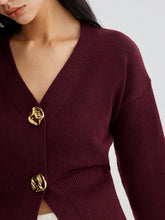Load image into Gallery viewer, Button Front Knit Cardigan with Regular Fit and Medium Stretch