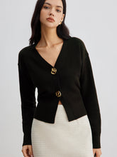 Load image into Gallery viewer, Button Front Knit Cardigan with Regular Fit and Medium Stretch