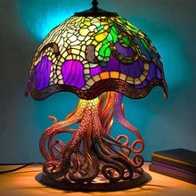 Load image into Gallery viewer, Enchanting Stained Glass Table Lamp - DreamGlow-Octopus-Nora Luxe