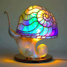 Load image into Gallery viewer, Enchanting Stained Glass Table Lamp - DreamGlow-Snails-Nora Luxe