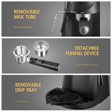 Load image into Gallery viewer, Compact Steam Espresso Machine with Built in Steam Wand and Removable Portafilter in Black Or Red