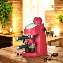 Load image into Gallery viewer, Compact Steam Espresso Machine with Built in Steam Wand and Removable Portafilter in Black Or Red