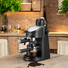 Load image into Gallery viewer, Compact Steam Espresso Machine with Built in Steam Wand and Removable Portafilter in Black Or Red