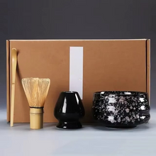 Load image into Gallery viewer, Traditional Bamboo Matcha Tea Set with Whisk Spoon Bowl and Cup
