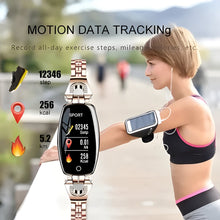 Load image into Gallery viewer, Waterproof Smart Fitness Bracelet w/ HR & BP Monitor For Women