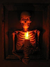 Load image into Gallery viewer, 3D Framed Skeleton Wall Decor with Flashing Candle Light
