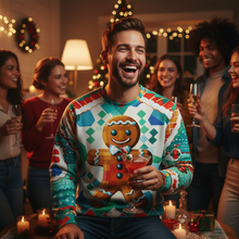 Load image into Gallery viewer, Gingerbread Man 3D Printed Ugly Christmas Crewneck Sweatshirt for Men