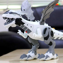 Load image into Gallery viewer, Walking Dragon Toy with Water Mist Fire Effect Lights and Roaring Sounds in White Or Green