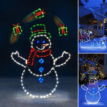 Load image into Gallery viewer, Animated Snow Globe Lamp, Playful Lighted Snowman and Penguin Scene