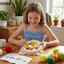 Load image into Gallery viewer, Beginner Embroidery Craft Kit with Punch Needle and Yarn
