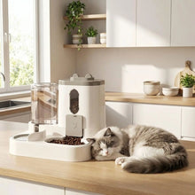 Load image into Gallery viewer, Automatic Cat Food Dispenser and Water Fountain 2 in 1