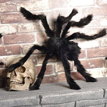 Load image into Gallery viewer, Giant Halloween Spider Decoration with Bendable Legs and Red Eyes, 29.5 Inches