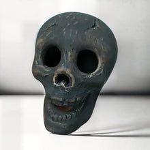 Load image into Gallery viewer, Ceramic Fire Pit Skull with Hollow Eyes for Halloween Bonfires and Campfires